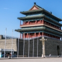 AS CHN NO BEI Dongcheng 2017AUG08 ZhengyangGate 003  Zhengyang Gate was one of nine, and the tallest gate, that made up the Inner City wall that ran 15 miles ( 24 kilometres ) long, 49 feet ( 15 meters ) high, with a thickness of 66 feet ( 20 meters ) at ground level and 39 feet ( 12 meters ) at the top. : 2017, 2017 - EurAisa, Asia, August, Beijing, China, DAY, Dongcheng, Eastern Asia, North, Tuesday, Zhengyang Gate